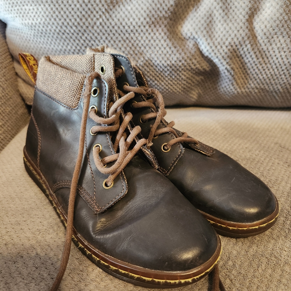 Men's Brown Leather Ankle Boots - Picture 2 of 6